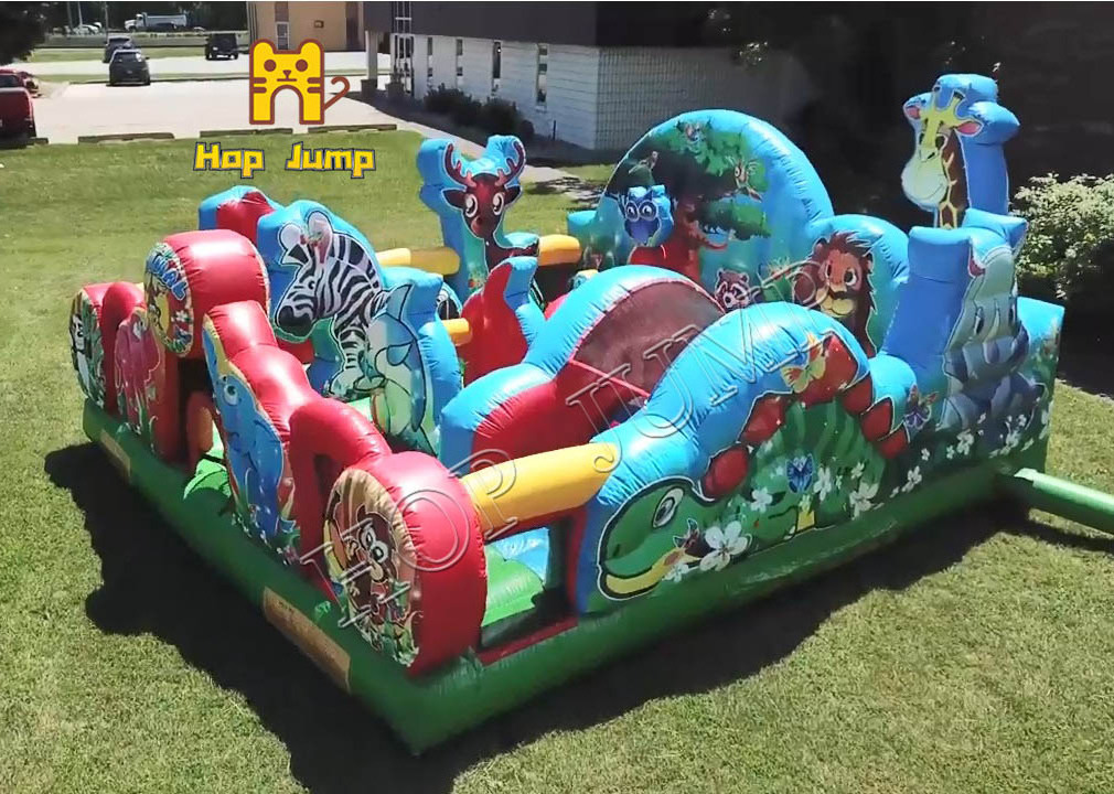 Kids outdoor playing area eco friendly and made from heavy strong plastic anti UV made in Turkey inflatable playing ground