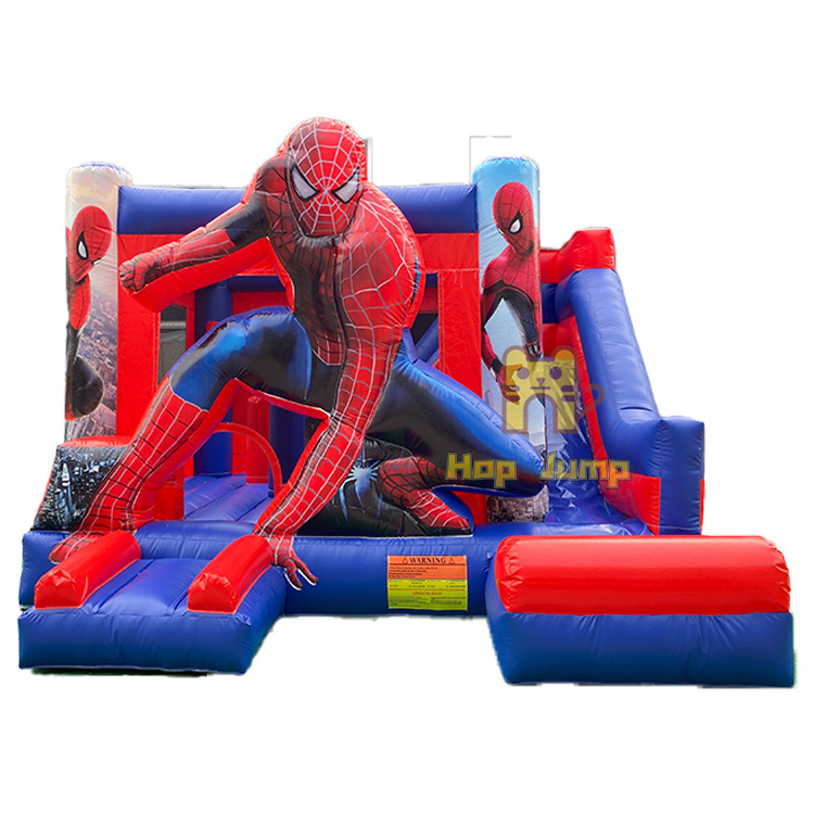 Spiderman Adventure Inflatable Combo Superhero bounce house with slide  moonwalk bouncer for sale