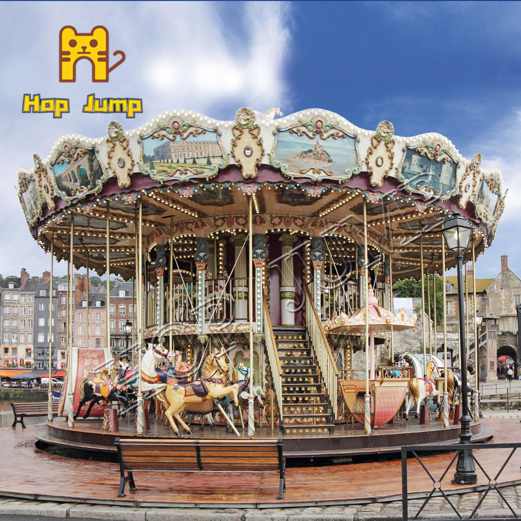 Commercial Chinese Playground Equipment Corusel China amusement park rides playground carousel merry go round horse for sale