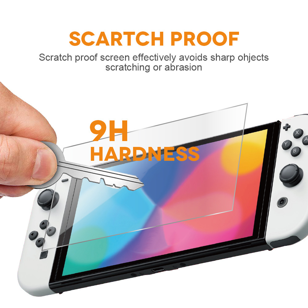 Anti Shock Screen Protector Glass Tempered Glass Screen Protector For Nintendo Switch OLED Controller