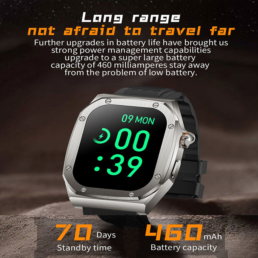 Men Hd 2.1 320*385 460mAh Z79Max Smart Watch Z79 Max Ultra Stainless Steel IP68 Waterproof Compass NFC GPS SOS Sports Smartwatch