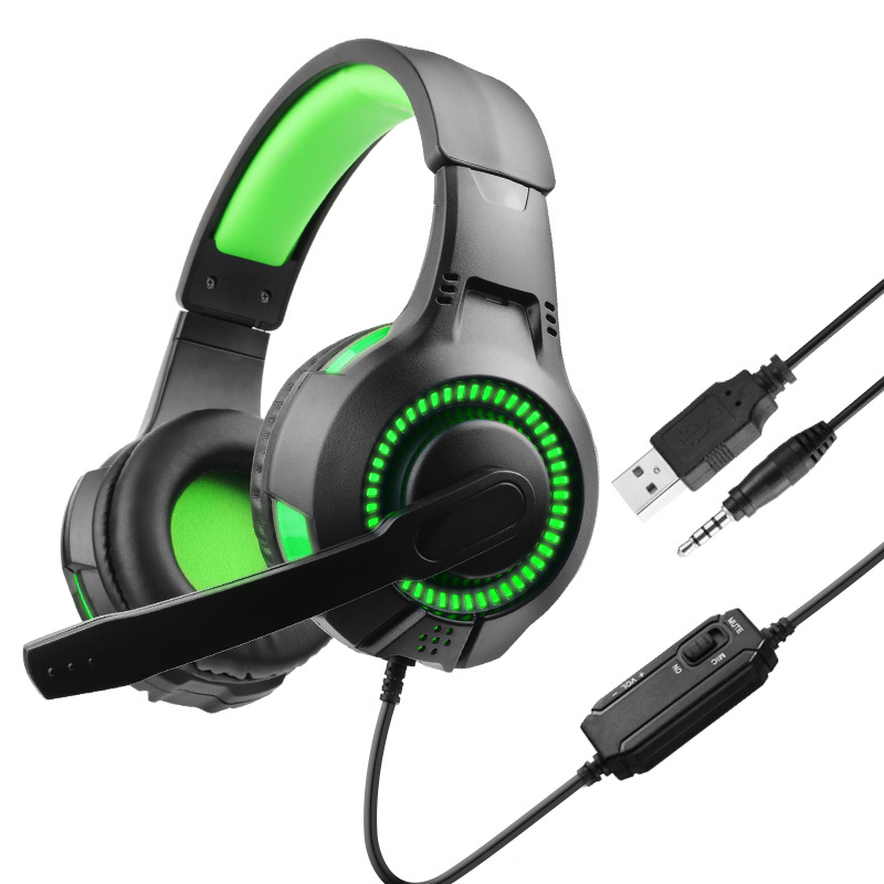 Game Headphones Gaming Headsets Bass Stereo Over-Head Earphone PC Laptop Microphone Wired Headset For Computer PS4 Xbox