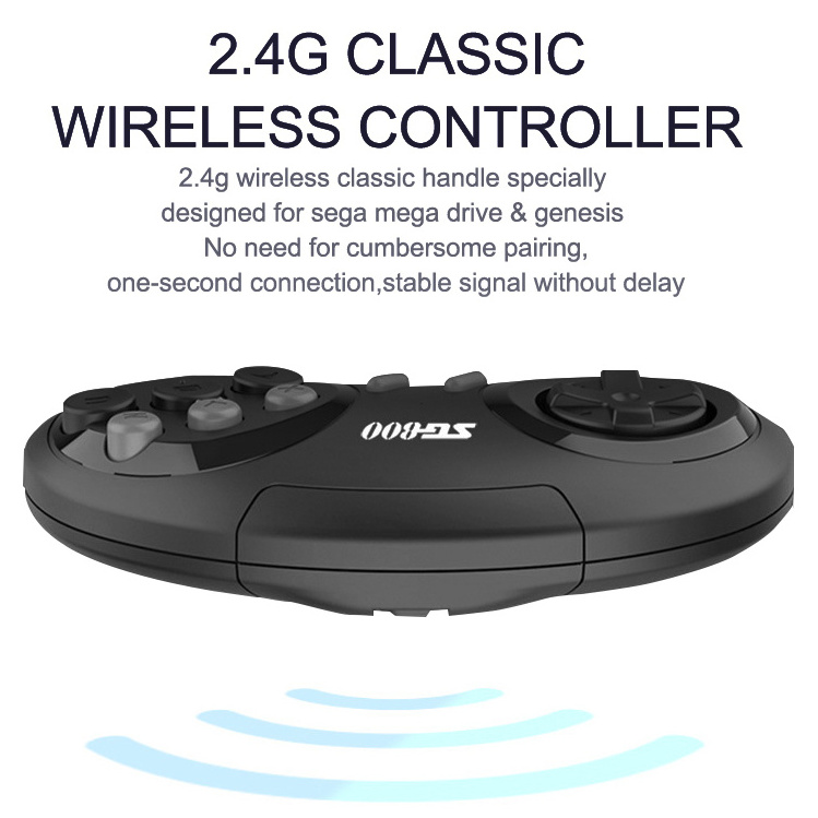 16Bit 4K HD Mini Game Stick 2.4G Retro Video TV Game Wireless Controller 688 Game Console Classic Gaming SG800 for Sega Mega