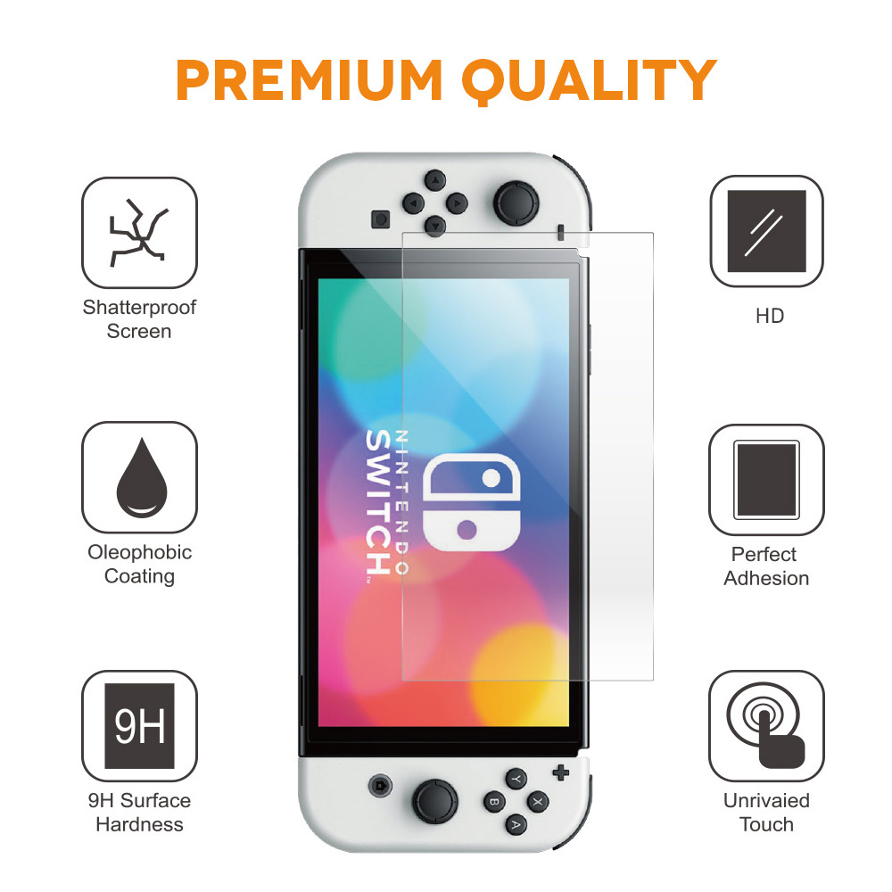 Anti Shock Screen Protector Glass Tempered Glass Screen Protector For Nintendo Switch OLED Controller