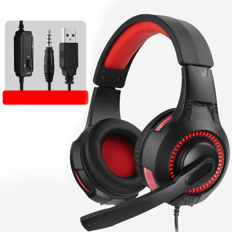 Game Headphones Gaming Headsets Bass Stereo Over-Head Earphone PC Laptop Microphone Wired Headset For Computer PS4 Xbox