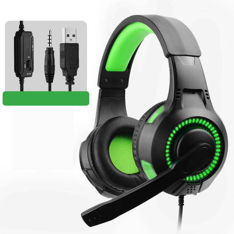 Game Headphones Gaming Headsets Bass Stereo Over-Head Earphone PC Laptop Microphone Wired Headset For Computer PS4 Xbox