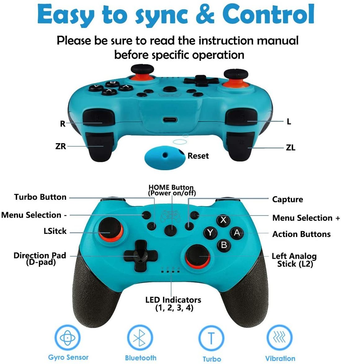 Wireless Joystick Joy Game Pad Pro Controller Gamepad for Nintendo Switch Nintendo-switch Consola Video Game Console Accessories