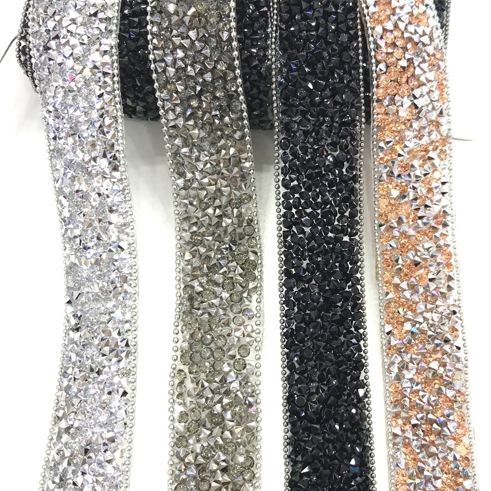 L231 2cm Rhinestone Ribbon Decoration Banding Belt Sparkling Diamond Ribbon Wrap Roll DIY Accessories