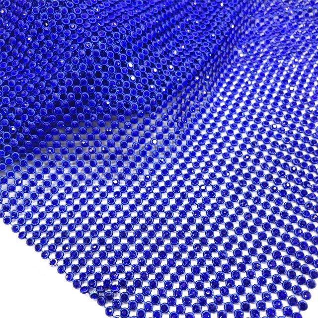 S115 3MM Non Hot Fix Glue Sheet Rhinestone Crystal Strass Sheet  Diamond Rhinestone Mesh fabric for dress shoes bags