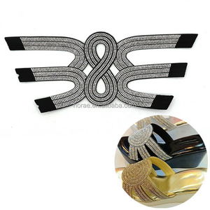 RS035 Wholesale fashion flash glass decoration shoe clips for women's sandals and slippers accessories