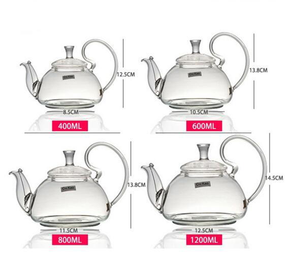 Best selling wholesale heat resistant clear glass tea set/teapot