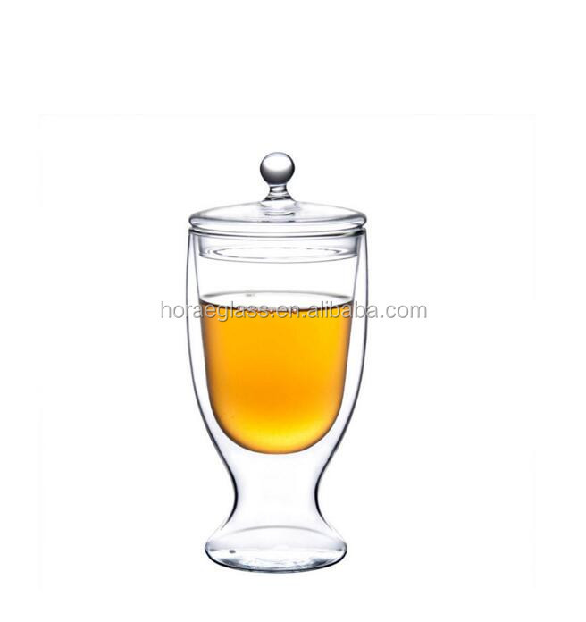 New design wine glass cup handblown beer cup glass double wall insulated glass drinking cup with good price