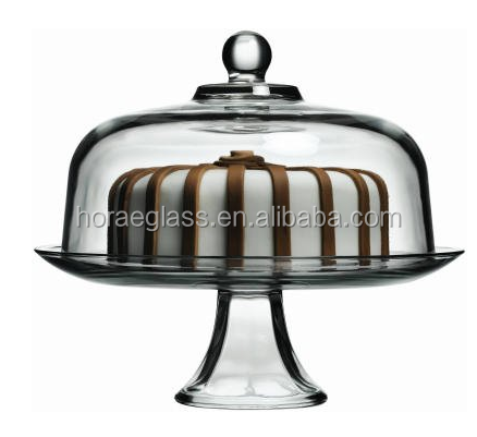 Wholesale Dining Glass Cake Dome(Pack of 2) Clear Glass Cake Dome,Glass Cake Cover