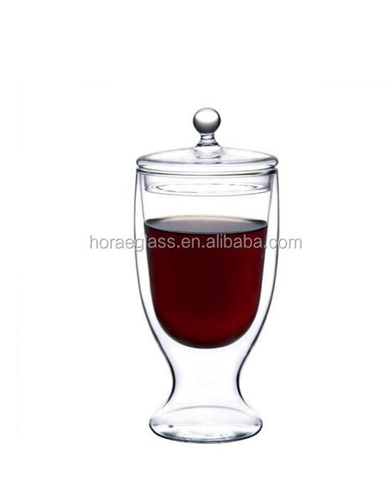 New design wine glass cup handblown beer cup glass double wall insulated glass drinking cup with good price