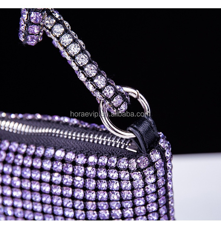 I005 Wholesale Rhinestones Clutch Purses Women Hang Bags Shiny Diamond Bucket Crystal Purses Bag