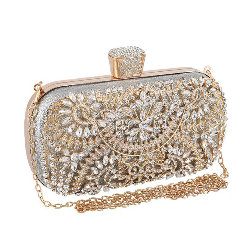 Wholesale Price Women Crystal Clutch Bags for Bridal Evening Party Bling Rhinestone Diamond Phone Purse Handbag