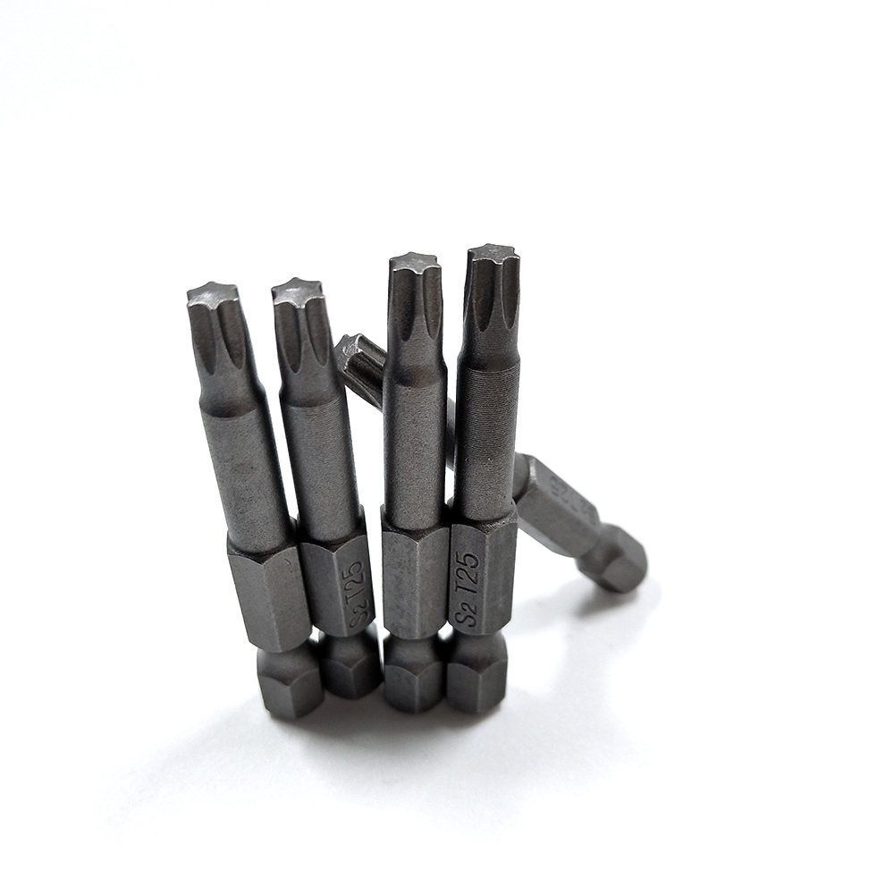 T8 T9 T10 T15 T20 T25 T27 T30 T40 Magnetic Torx Electric Screwdriver Bits S2 Steel  1/4 Inch Hex 65mm Length