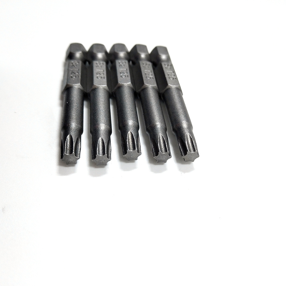 T8 T9 T10 T15 T20 T25 T27 T30 T40 Magnetic Torx Electric Screwdriver Bits S2 Steel  1/4 Inch Hex 65mm Length