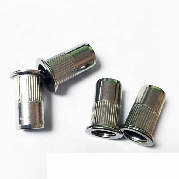 Stainless Steel Rivet Nut with Flat Head rivet nut with Knurled Body M3*10