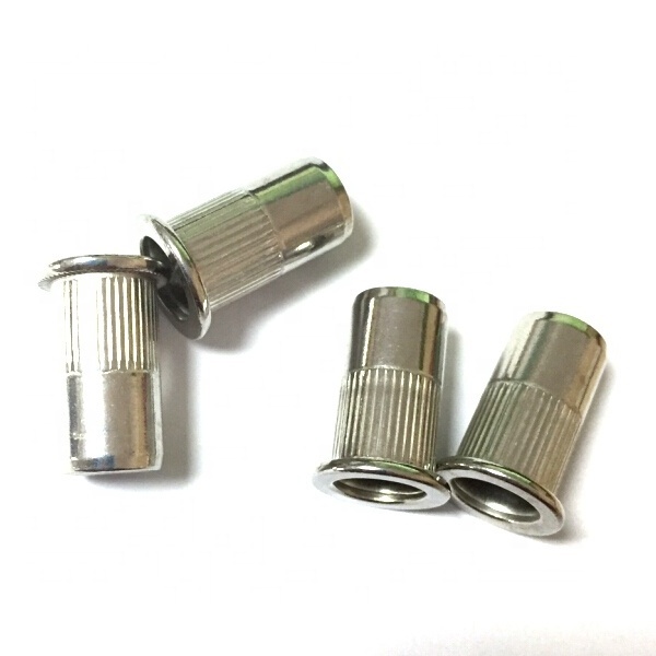 Stainless Steel Rivet Nut with Flat Head rivet nut with Knurled Body M3*10