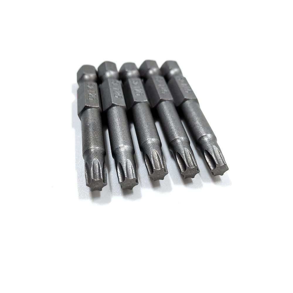 T8 T9 T10 T15 T20 T25 T27 T30 T40 Magnetic Torx Electric Screwdriver Bits S2 Steel  1/4 Inch Hex 65mm Length