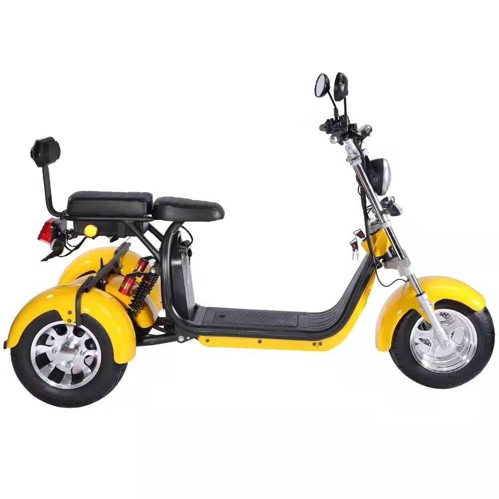 Amoto Factory Wholesale Golf 2000W Electric Tricycle 60v Double Seat Electric Scooter Beach 3 wheel Electric Scooter for adult