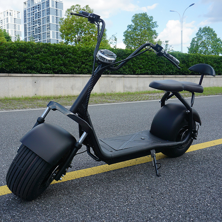 Emak/COC/EEC Powerful battery fat tire 2 wheel fast scooter electric citycoco standing scooter for adults