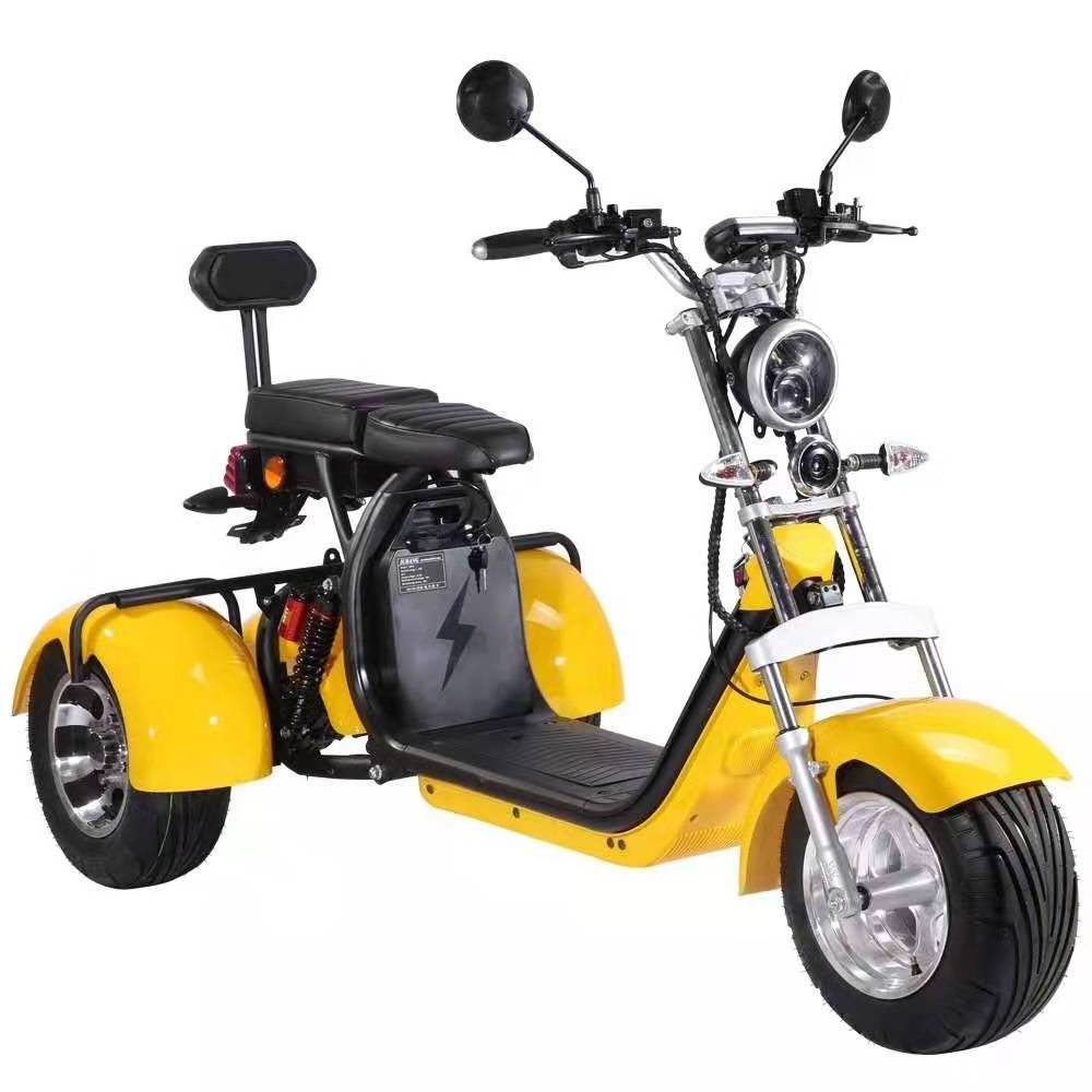 Amoto Factory Wholesale Golf 2000W Electric Tricycle 60v Double Seat Electric Scooter Beach 3 wheel Electric Scooter for adult