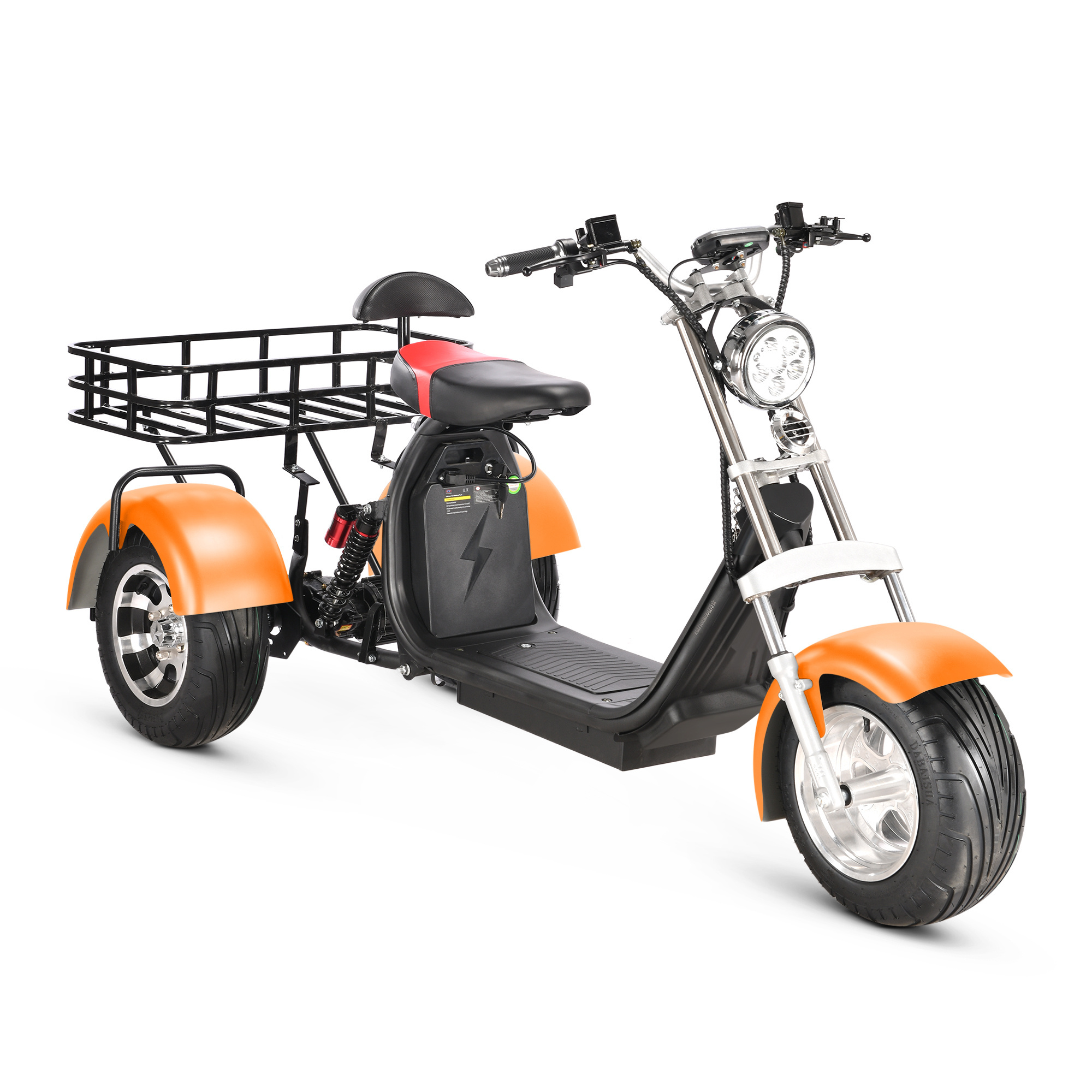 new adult cheap 2 seats three wheel with large basket electric motorcycle for sale two person