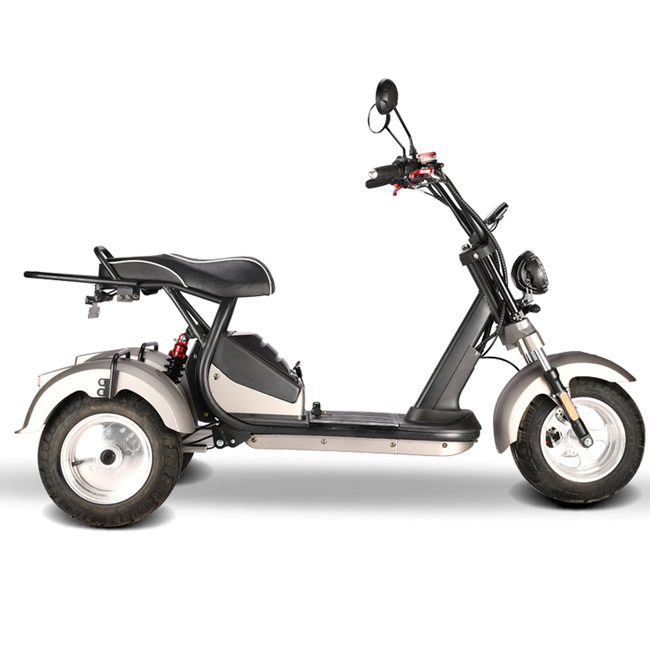 3 wheels electric scooters 60V 20AH with powerful motor removable battery fat tire motorcycles  electric scooter citycoco adult