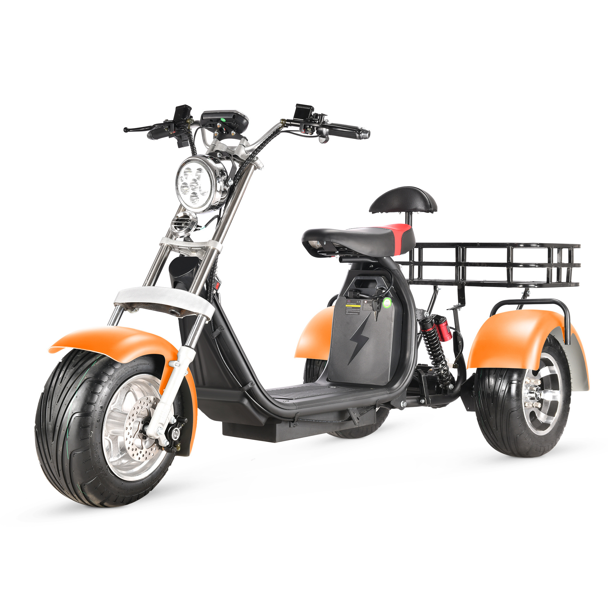 new adult cheap 2 seats three wheel with large basket electric motorcycle for sale two person