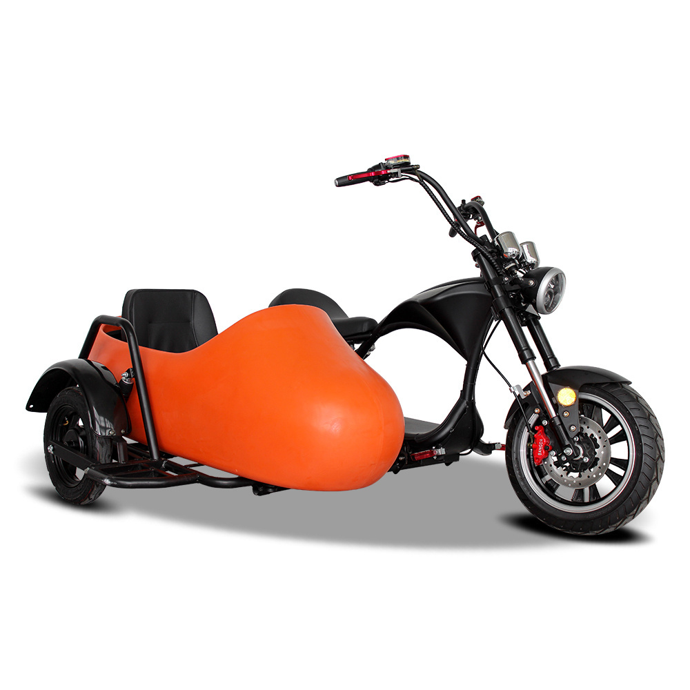 Fashion Sidecar electric motorcycles powerful 3000w electric scooters citycoco for adult passenger seat for pet dog