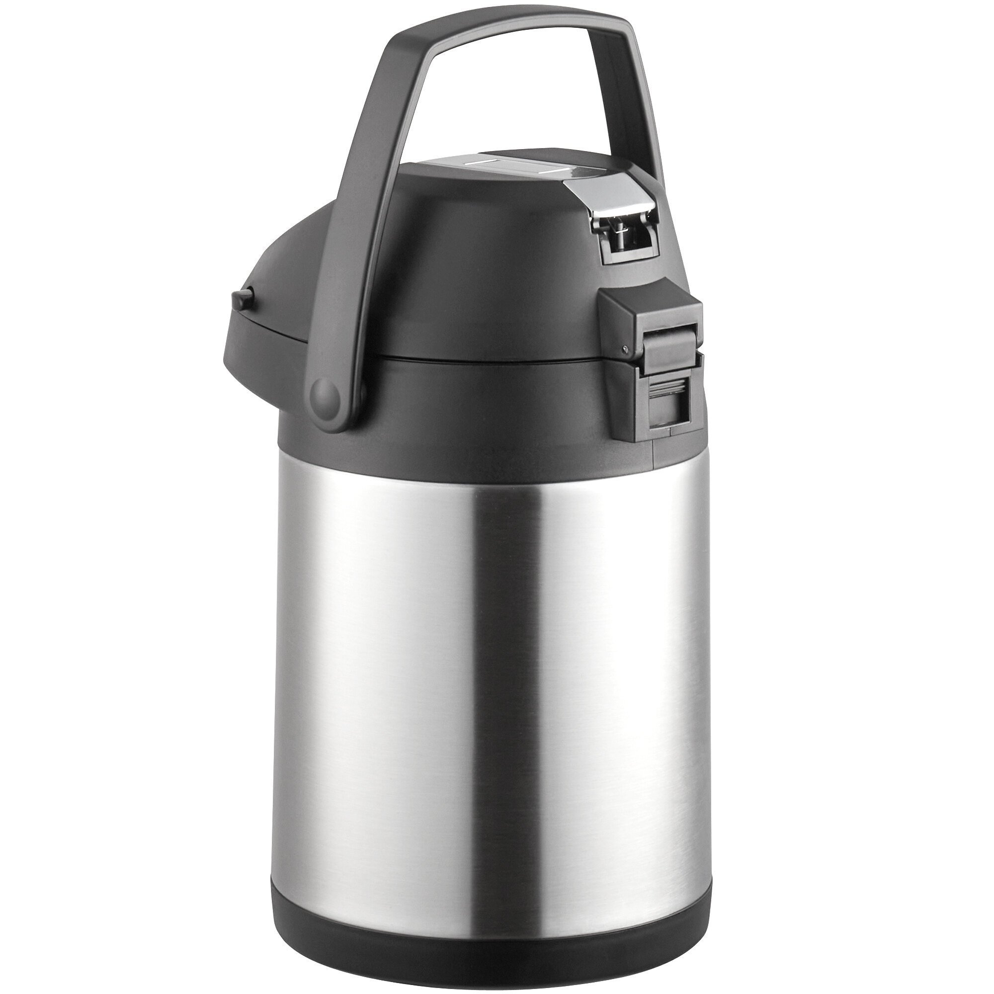 Insulated Thermal Cup Lined Airpot Coffee Thermos Pot Modern HANDGRIP Lever Stainless Steel with Metal 2.5L 3L 3.5L 4L 5L Sliver