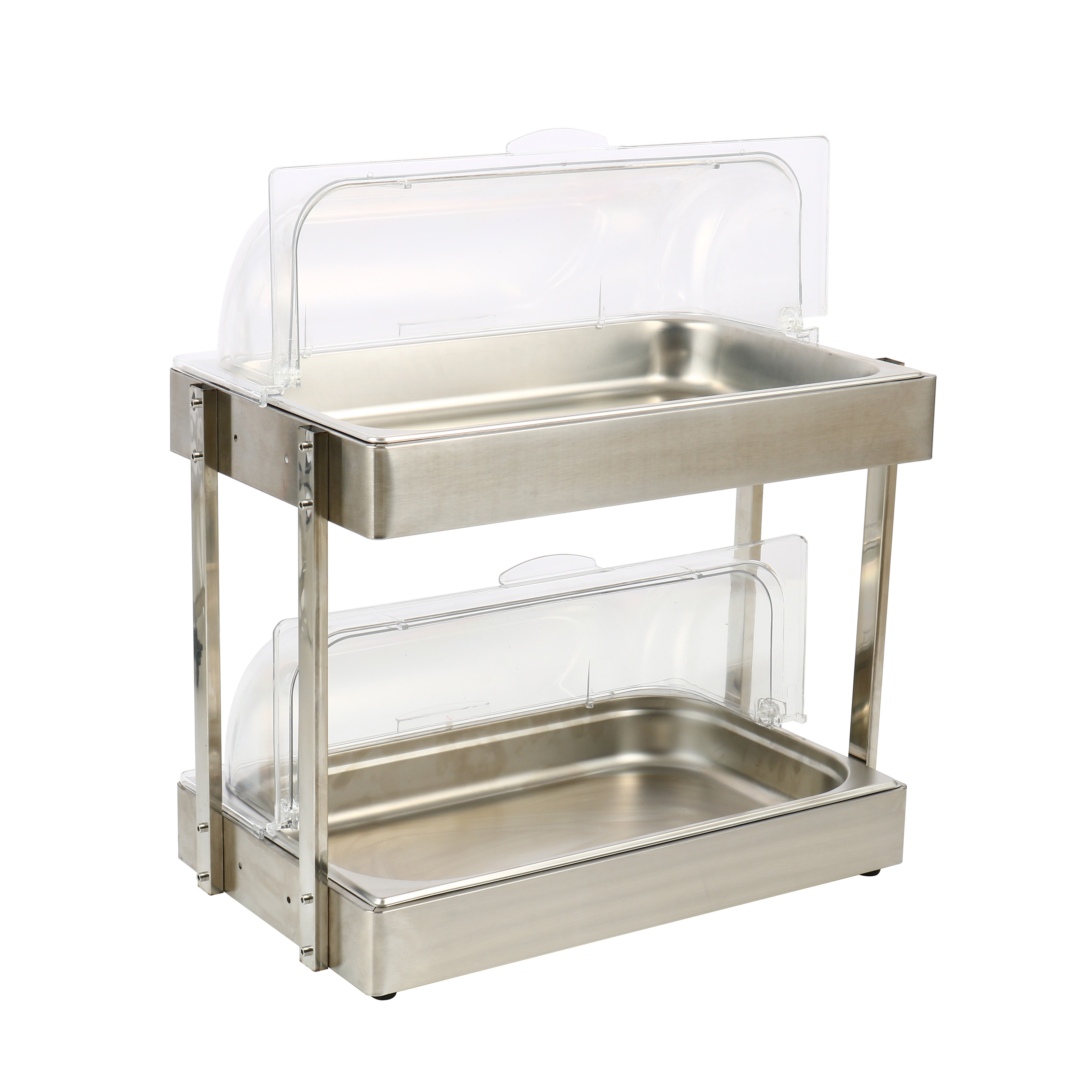 Commercial Curved Hot Buffet Food Display Warmer with PC Cover