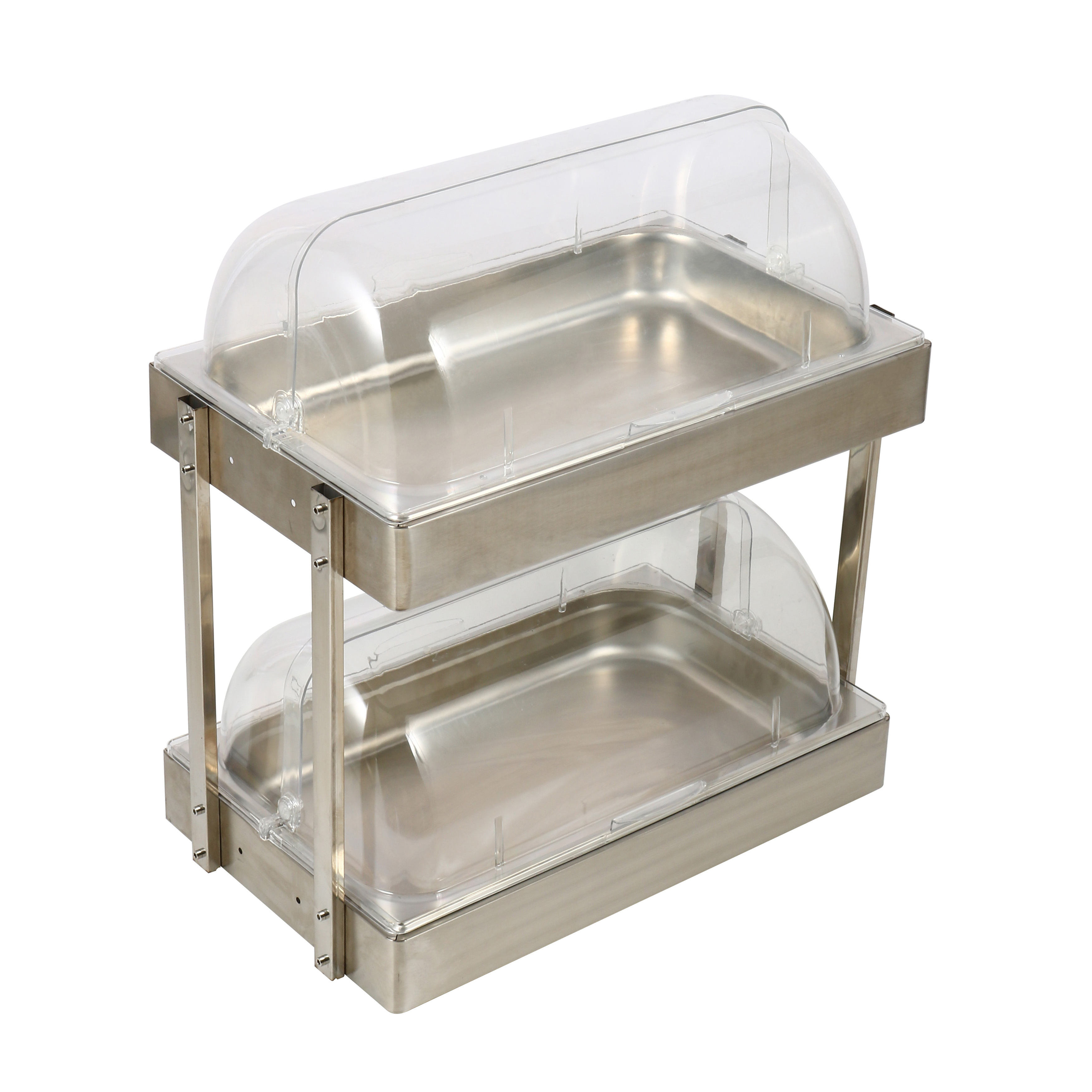 Commercial Curved Hot Buffet Food Display Warmer with PC Cover