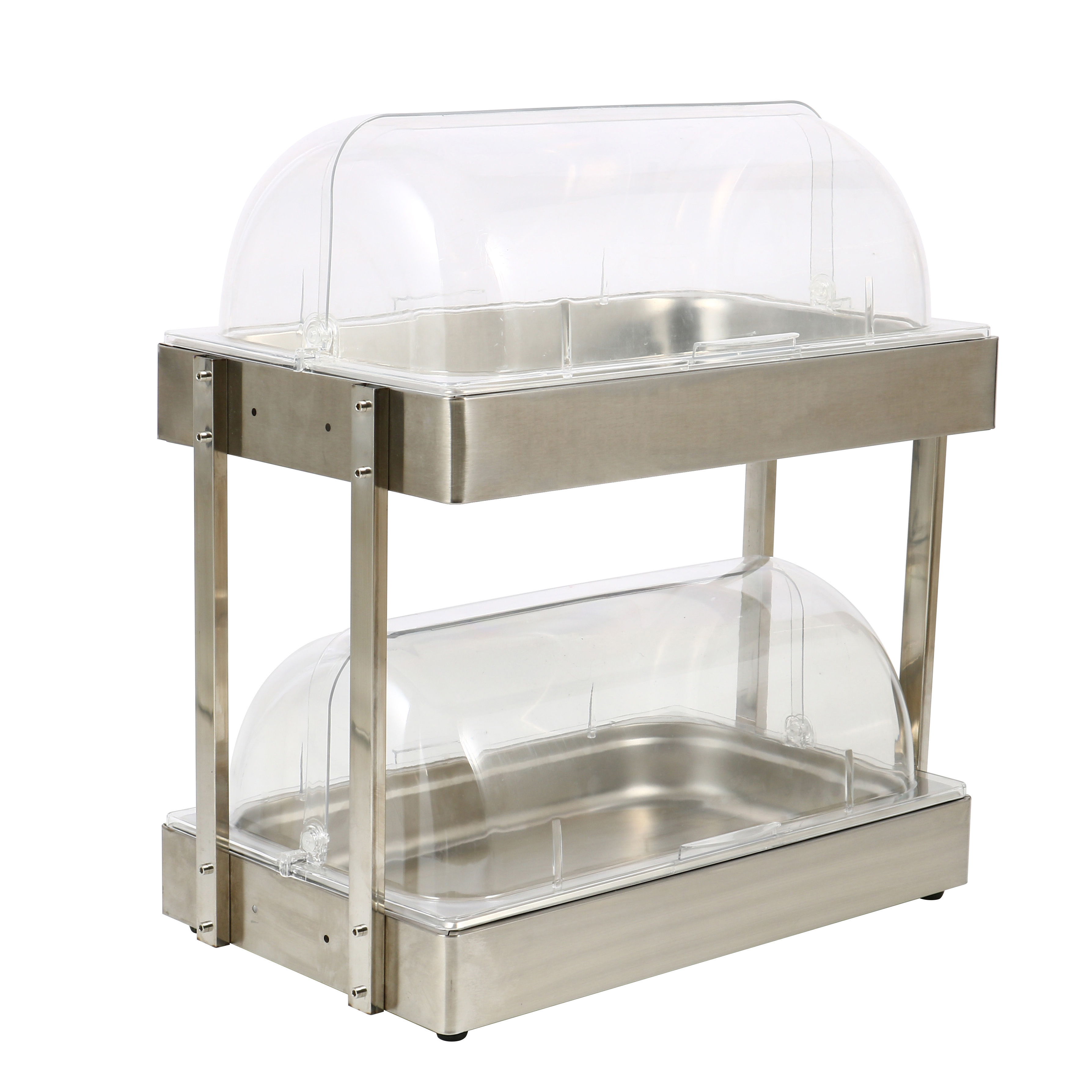 Commercial Curved Hot Buffet Food Display Warmer with PC Cover