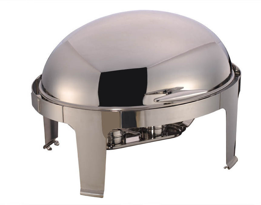 YD Hardware 6L Round Chafing Dish Roll Top Chafing Dish Electric Heater With Food Pan Water Pan Oval Chafing Dish