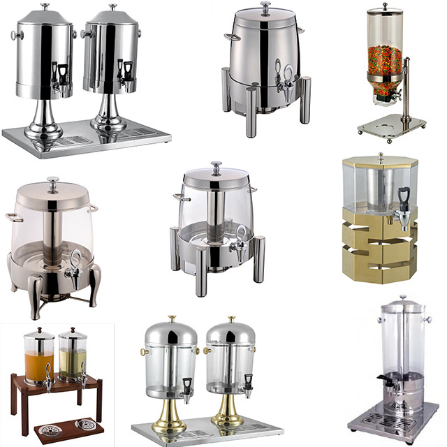 Coffee Urn Dispenser With Fuel Holder Stainless Steel Gold Banquets Coffee Urn Milk Dispenser Commercial Coffee & Tea Urns