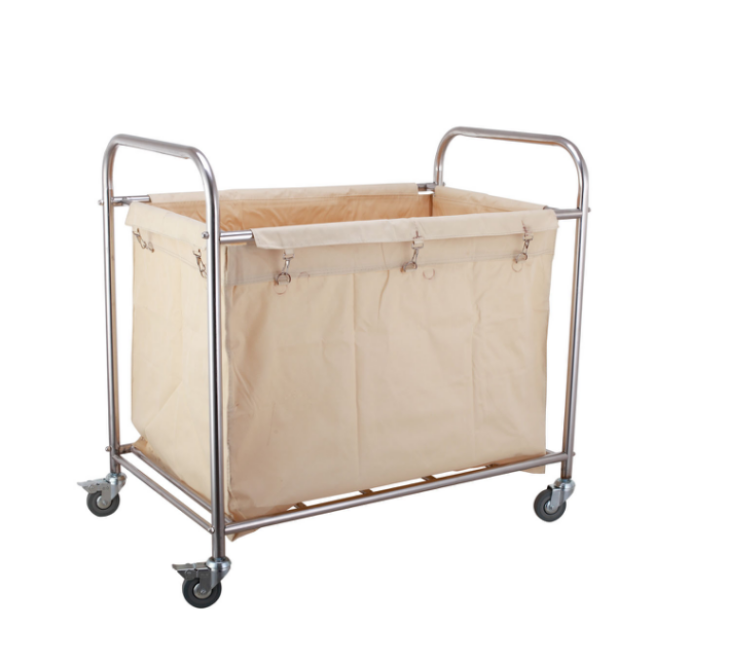 Stainless Steel Hotel Housekeeping Trolley Laundry Trolley Room Service Trolley