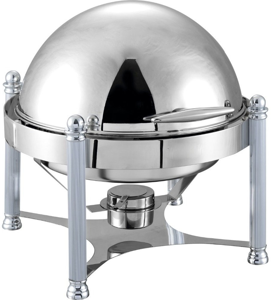 YD Hardware 6L Round Chafing Dish Roll Top Chafing Dish Electric Heater With Food Pan Water Pan Oval Chafing Dish