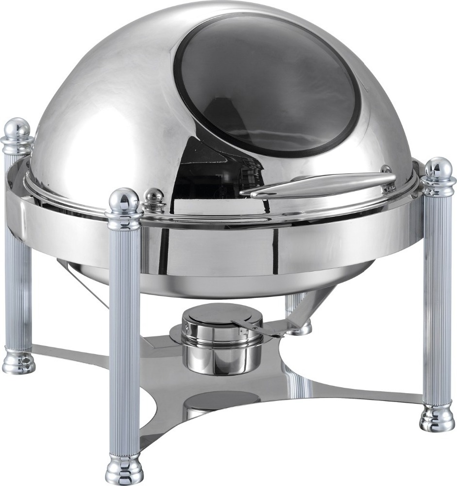 YD Hardware 6L Round Chafing Dish Roll Top Chafing Dish Electric Heater With Food Pan Water Pan Oval Chafing Dish