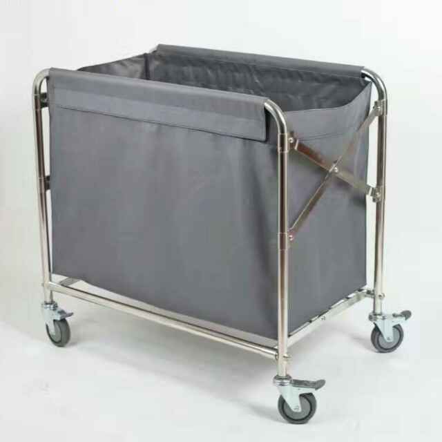 Stainless Steel Hotel Housekeeping Trolley Laundry Trolley Room Service Trolley