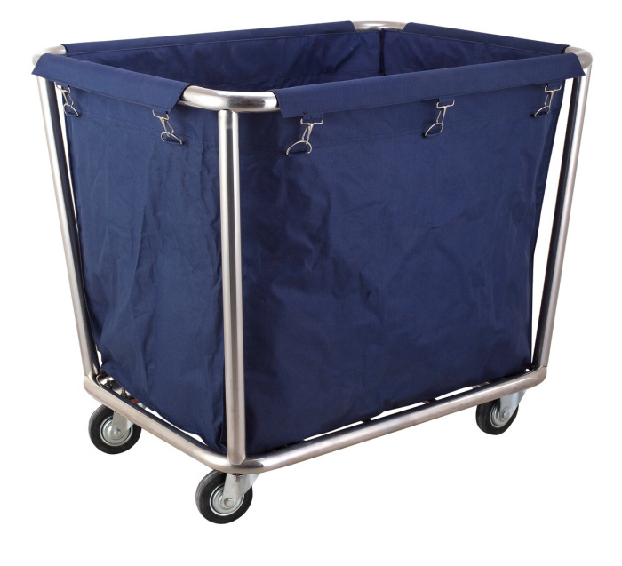 Stainless Steel Hotel Housekeeping Trolley Laundry Trolley Room Service Trolley