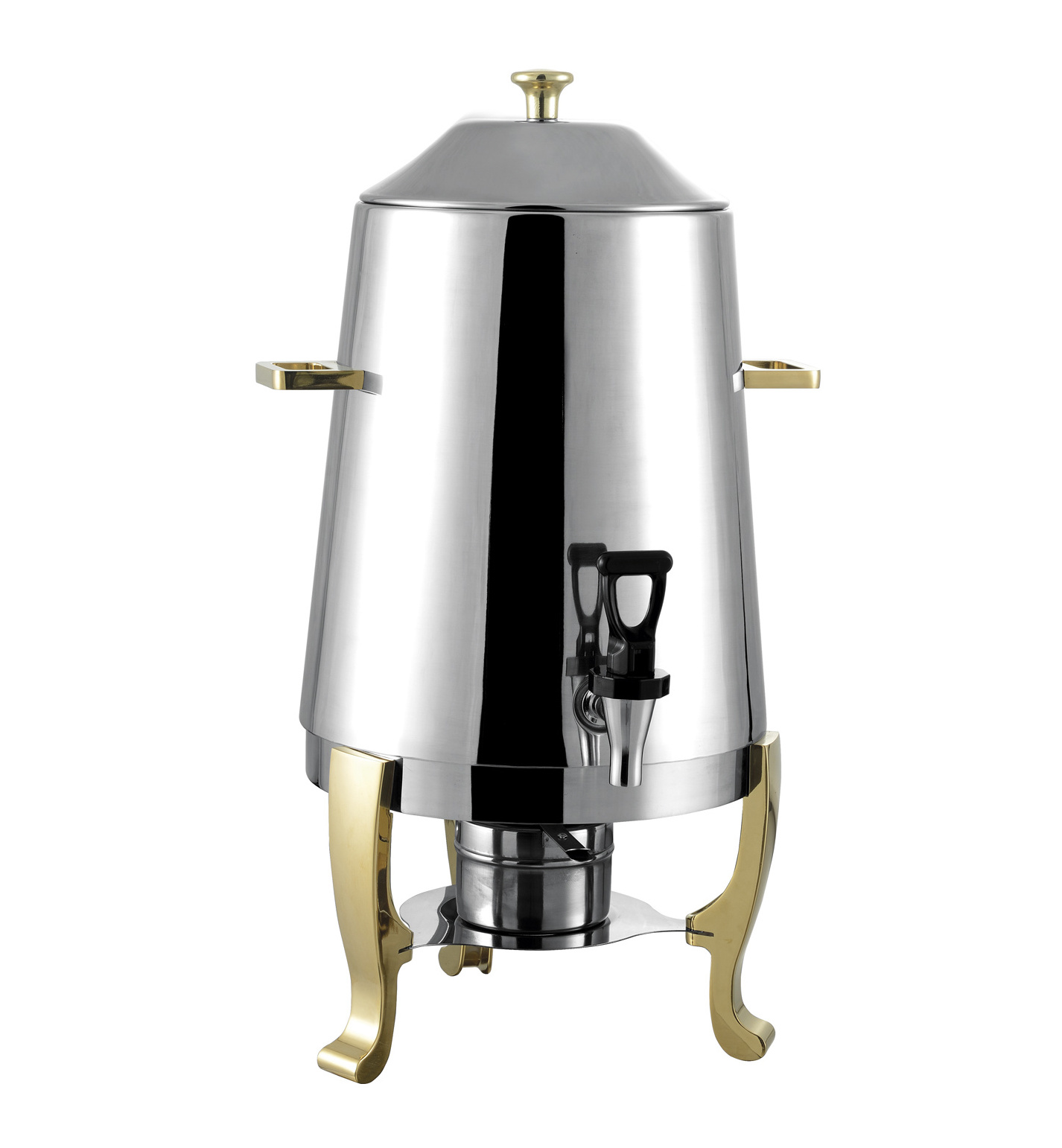 Coffee Urn Dispenser With Fuel Holder Stainless Steel Gold Banquets Coffee Urn Milk Dispenser Commercial Coffee & Tea Urns