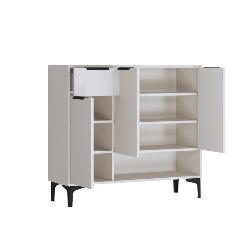 Hored New Style All Aluminum Smart Shoe Cabinet Recyclable Furniture Aluminum Shoe Racks With Doors and Drawer