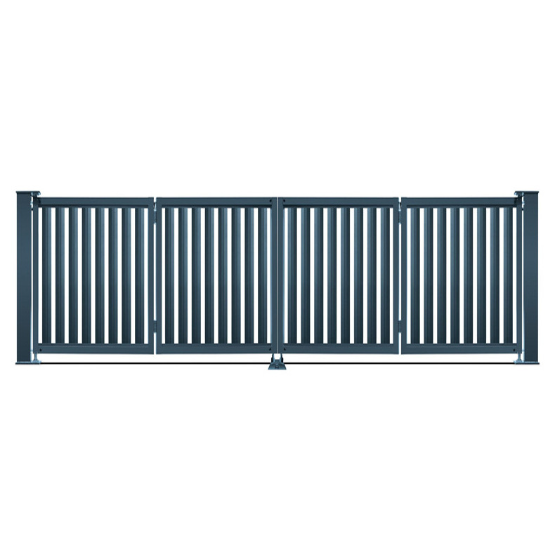 Manufacturer custom aluminum factory garden fence driveway gate security entry long automatic folding sliding door