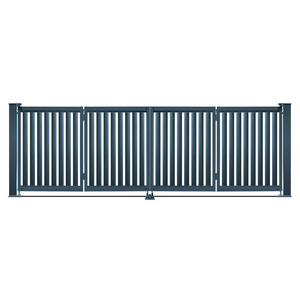 Manufacturer custom aluminum factory garden fence driveway gate security entry long automatic folding sliding door