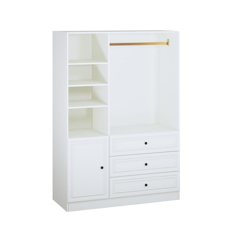 Recyclable Furniture Modern Wardrobe Open Shelves Aluminum Wardrobe with Clothes Rails and Shelves