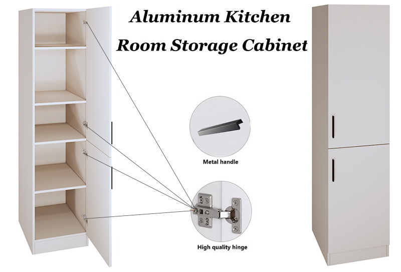 Narrow 5-Tier Kitchen Pantry Cabinet Tall Larder Unit  Baskets Organizer Kitchen Storage Cabinet