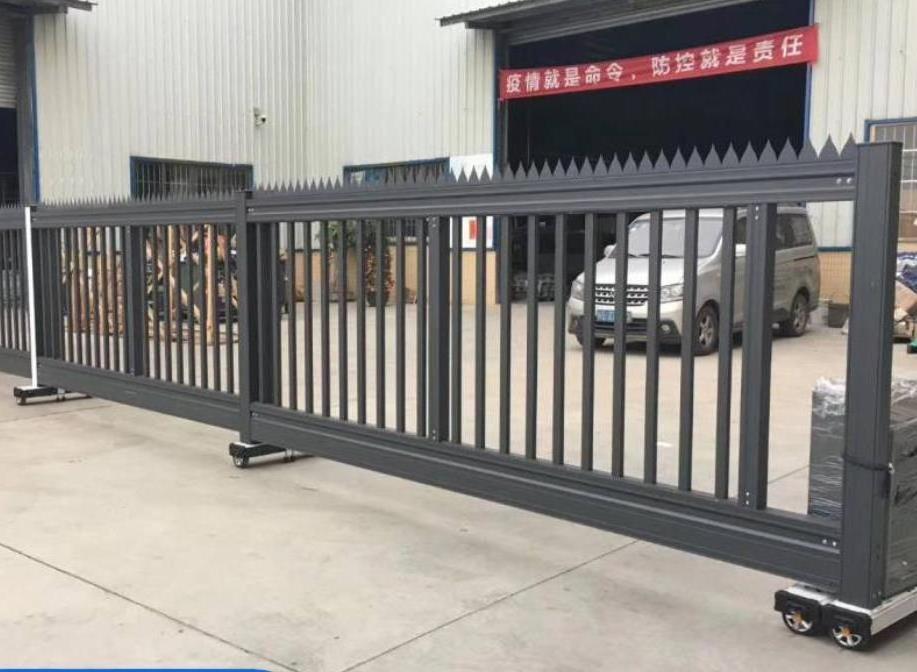 Manufacturer custom aluminum factory garden fence driveway gate security entry long automatic folding sliding door